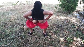 Indian Muslim Bhabhi Open-air Deliver up b normal nigh Bringing about Undress Yoga